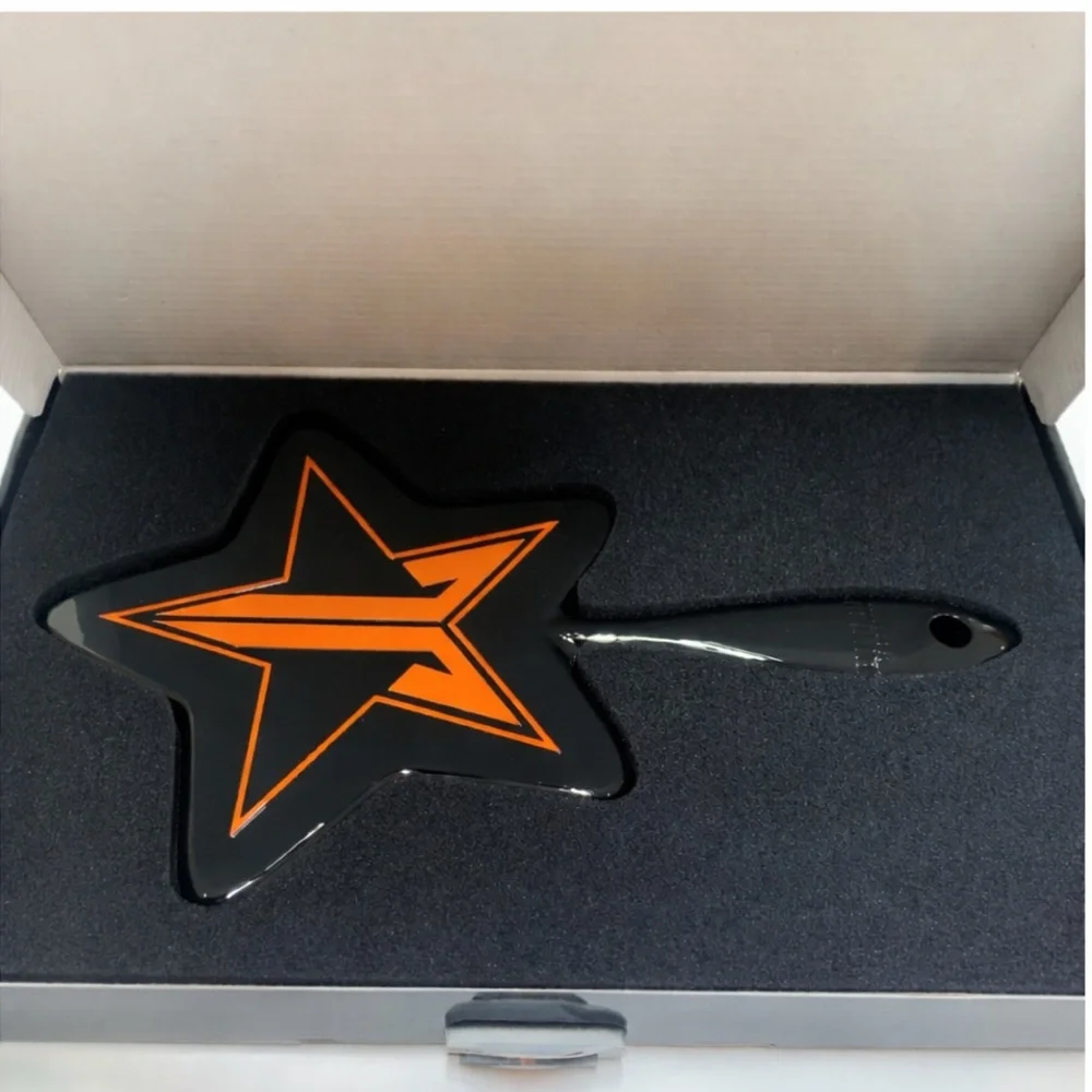 Jeffree Star Black Orange Star Hand Mirror Halloween Mystery Box NIB